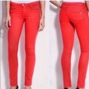 Kate Spade Play Hooky red low rise skinny jean